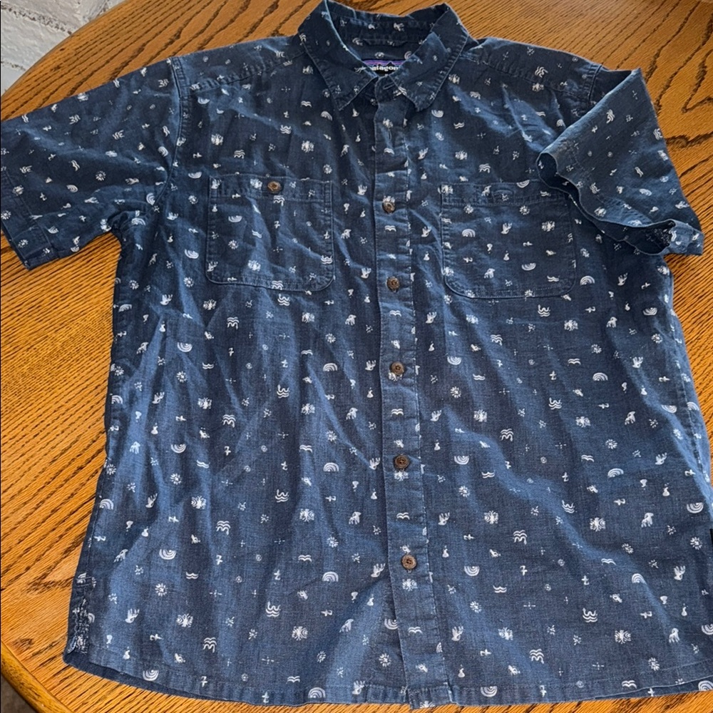 Patagonia Blue Casual Button Down Shirt